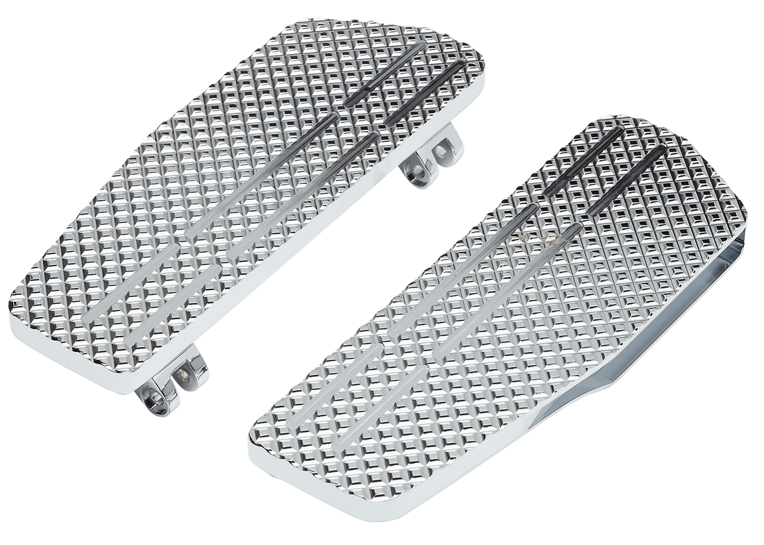 LA CHOPPERS County Line Billet Floorboards - Chrome - FL LA-P101-00C