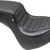 MUSTANG Squareback Seat - Black - Tuck-n-Roll - Fat Bob '18-'23 76005