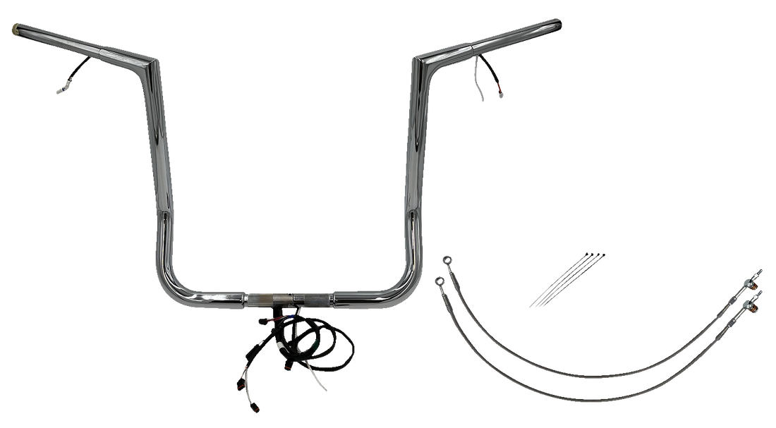 FAT BAGGERS INC. Handlebar Kit - Flat Top - 16" - Chrome 701216