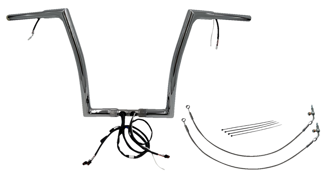 FAT BAGGERS INC. Handlebar Kit - Flat Top - 14" - Chrome 702914