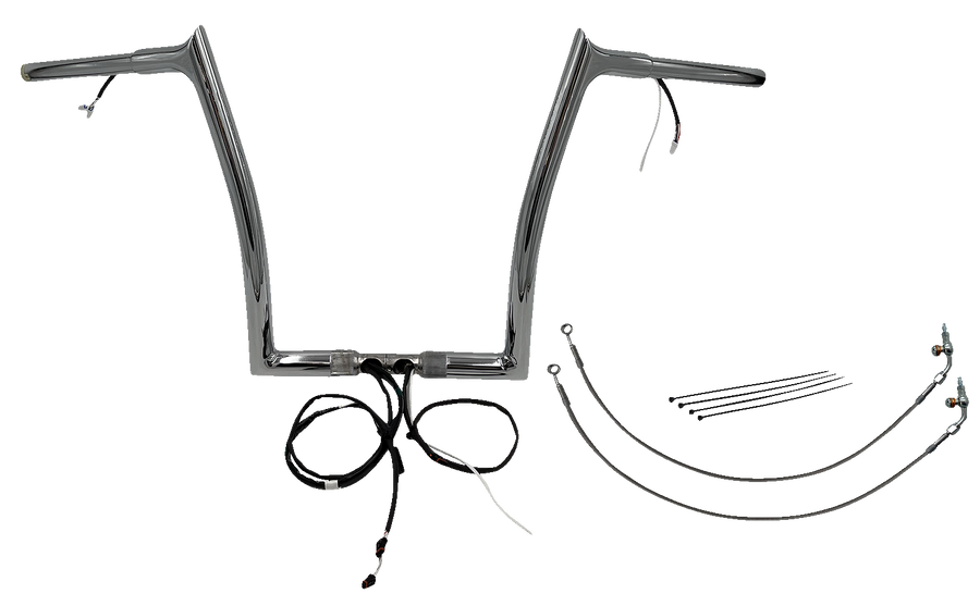 FAT BAGGERS INC. Handlebar Kit - Pointed Top - 14" - Chrome 901914