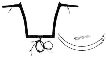 FAT BAGGERS INC. Handlebar Kit - Pointed Top - 14" - Black 901914-B