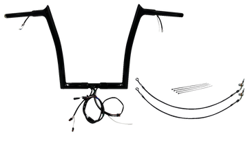 FAT BAGGERS INC. Handlebar Kit - Pointed Top - 14" - Black 902914-B