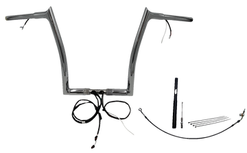 FAT BAGGERS INC. Handlebar Kit - Pointed Top - 14" - Chrome 912914