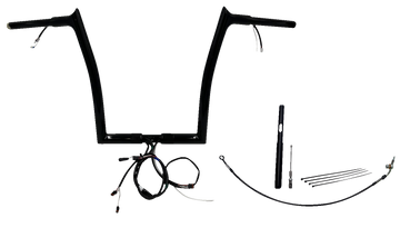 FAT BAGGERS INC. Handlebar Kit - Pointed Top - 14" - Black 912914-B