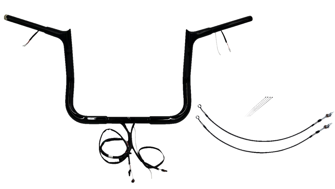 FAT BAGGERS INC. Handlebar Kit - Pointed Top - 12" - Black 901212-B