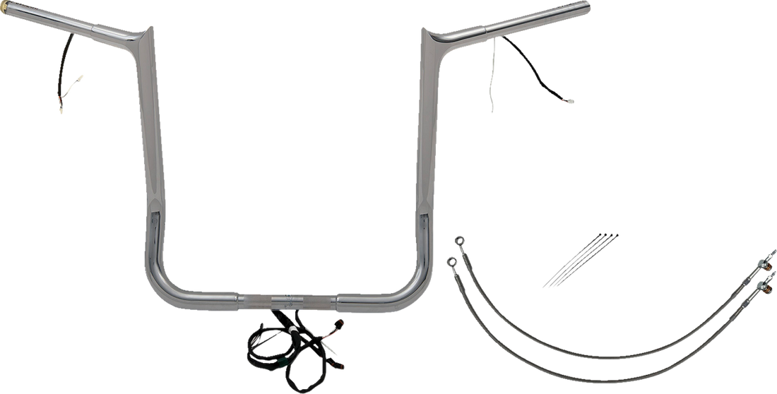 FAT BAGGERS INC. Handlebar Kit - Pointed Top - 16" - Chrome 902216