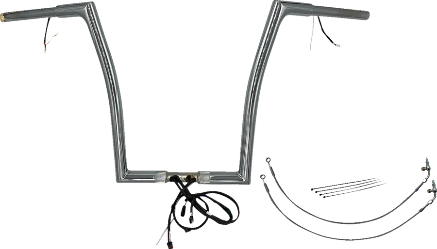 FAT BAGGERS INC. Handlebar Kit - Flat Top - 16" - Chrome 702916