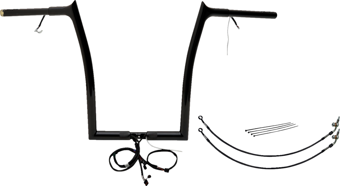 FAT BAGGERS INC. Handlebar Kit - Pointed Top - 16" - Black 901916-B