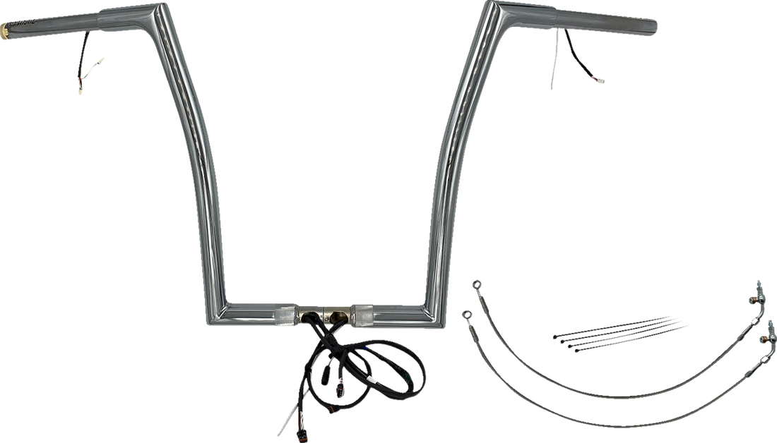 FAT BAGGERS INC. Handlebar Kit - Flat Top - 16" - Chrome 701916