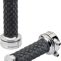 BILTWELL Grips - Alumicore - Custom - Chrome 6606-105-01