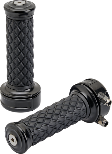 BILTWELL Grips - Alumicore - Custom - Black 6606-201-01