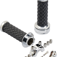 BILTWELL Grips - Alumicore - Custom - Chrome 6606-105-01