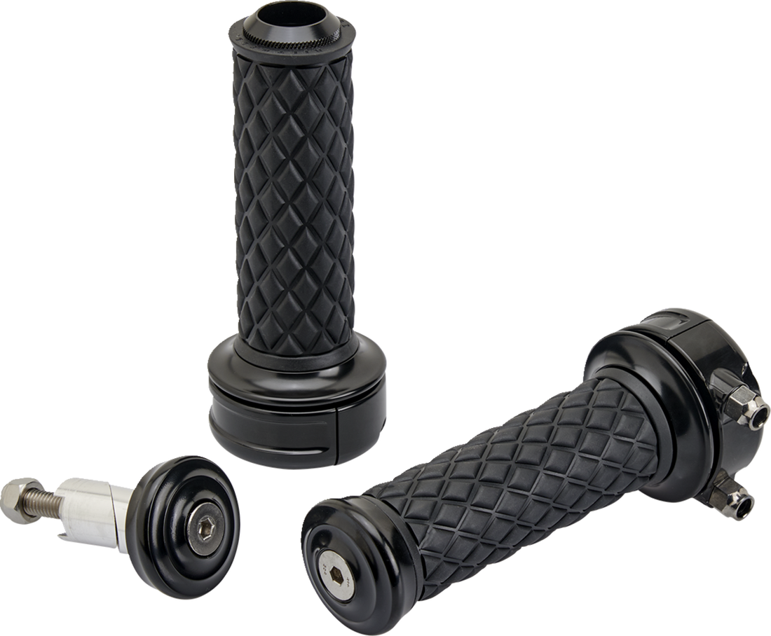 BILTWELL Grips - Alumicore - Custom - Black 6606-201-01