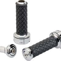 BILTWELL Grips - Alumicore - Custom - Chrome 6606-105-01