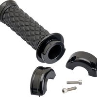 BILTWELL Grips - Alumicore - Custom - Black 6606-201-01