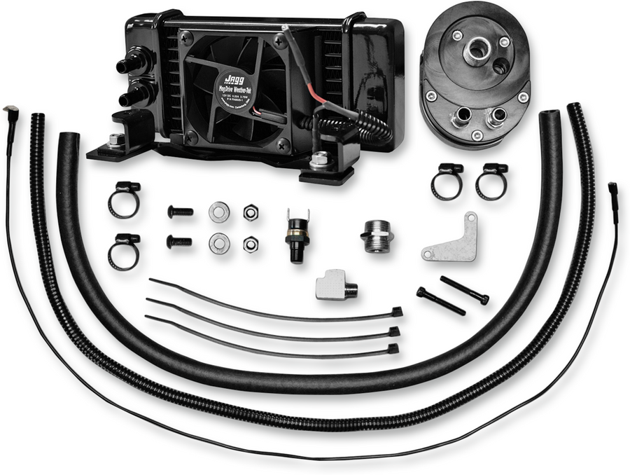 JAGG OIL COOLERS Fan-Assisted Oil Cooler Kit - Low Mount - Touring 751-FP2300-0323