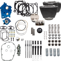 S&S CYCLE 129" Power Package Engine Performance Kit - Chain Drive - Oil Cooled - Highlighted Fins - M8 310-1225