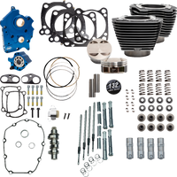 S&S CYCLE 132" Power Package Engine Performance Kit - Chain Drive - Water Cooled - Highlighted Fins - M8 310-1235