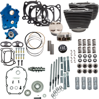 S&S CYCLE 132" Power Package Engine Performance Kit - Gear Drive - Oil Cooled - Highlighted Fins - M8 310-1232