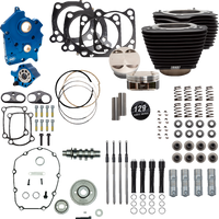 S&S CYCLE 129" Power Package Engine Performance Kit - Gear Drive - Oil Cooled - Non-Highlighted Fins - M8 310-1228