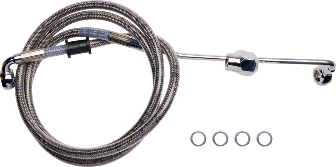 DRAG SPECIALTIES Brake Line - Rear - Non-ABS - Stainless Steel 6141900