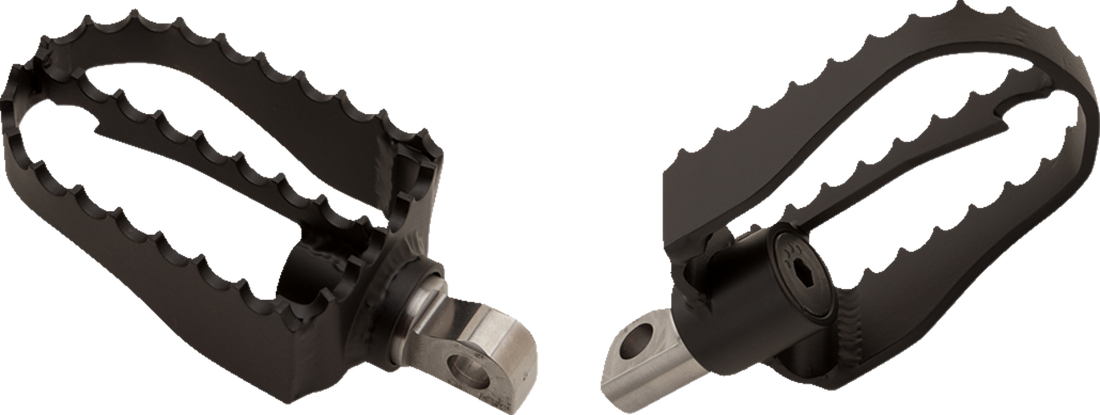 1620-2502 - BURLY BRAND MX Footpegs - Driver/Passenger - Black B13-1009B