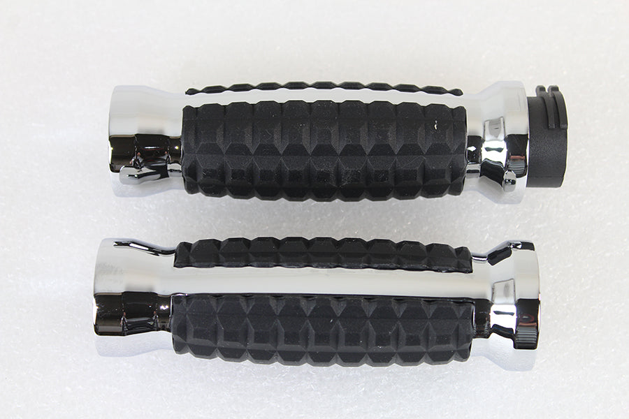 28-0011 - Alligator Style Grip Set Chrome by Wyatt Gatling