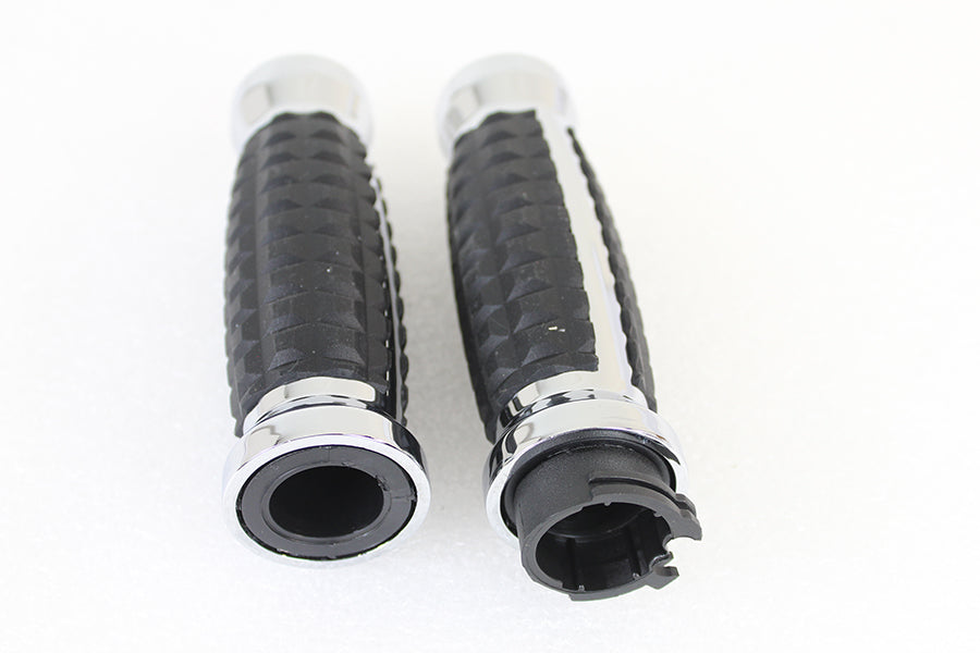 28-0011 - Alligator Style Grip Set Chrome by Wyatt Gatling