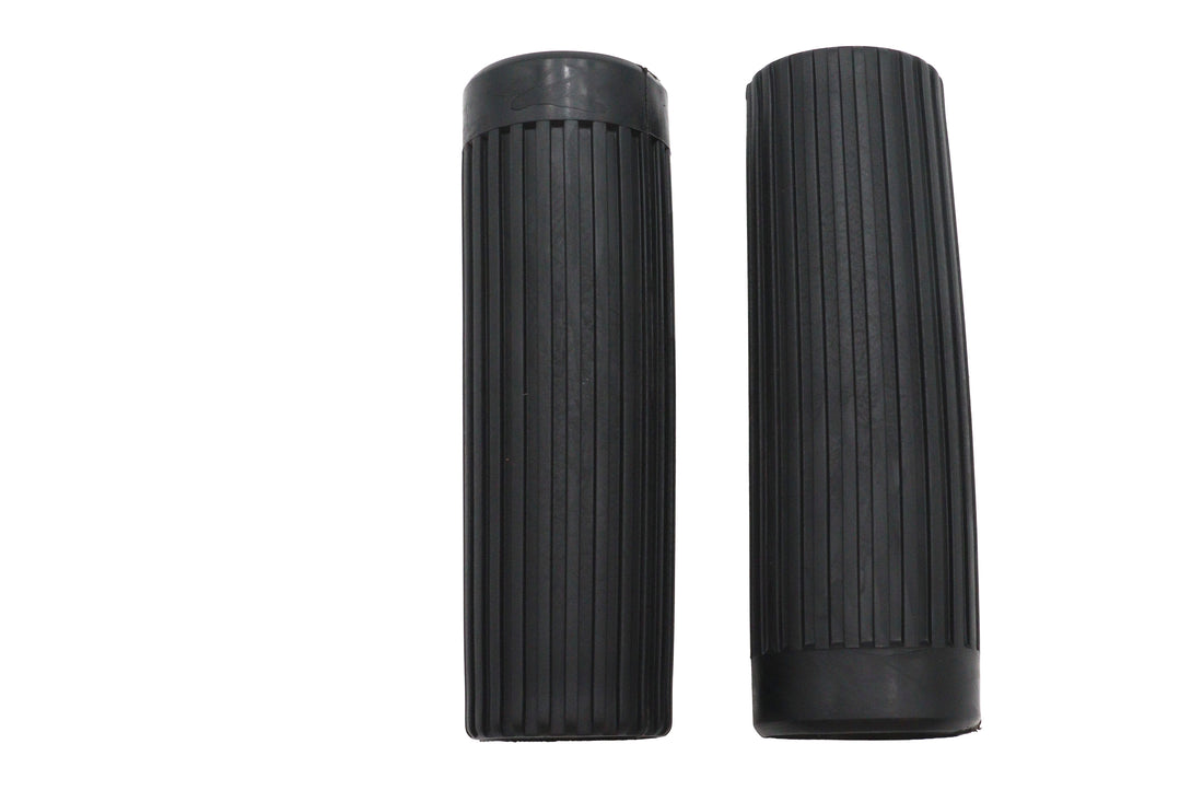 28-0118 - Replica Rib Style Black Grip Set by V-Twin