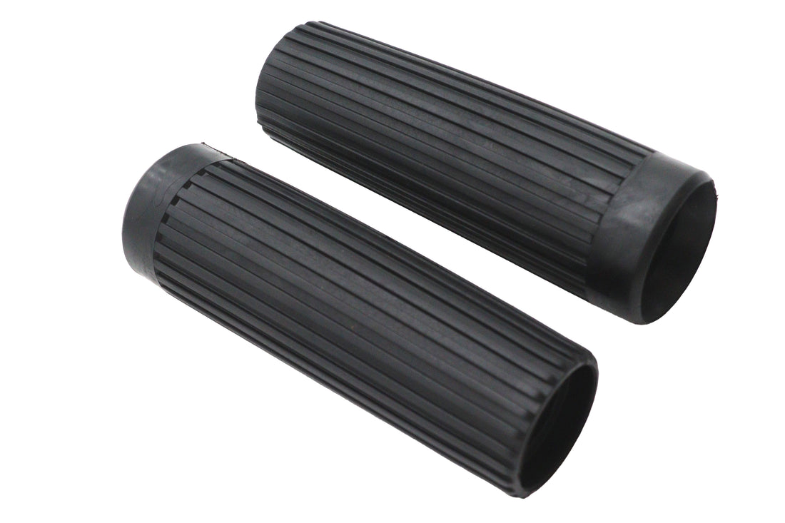 28-0118 - Replica Rib Style Black Grip Set by V-Twin