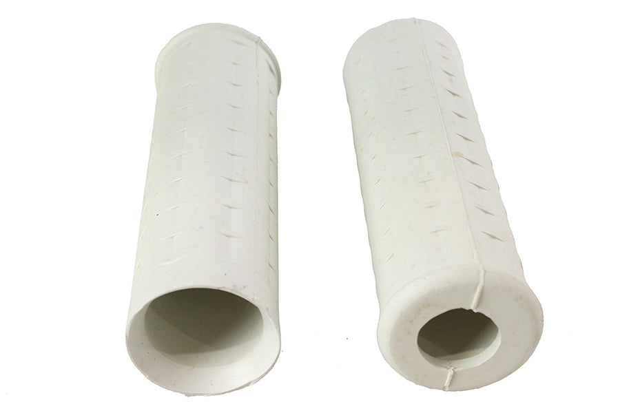 28-0121 - Replica White Waffle Style Grip Set with Plug Hole by Wyatt Gatling