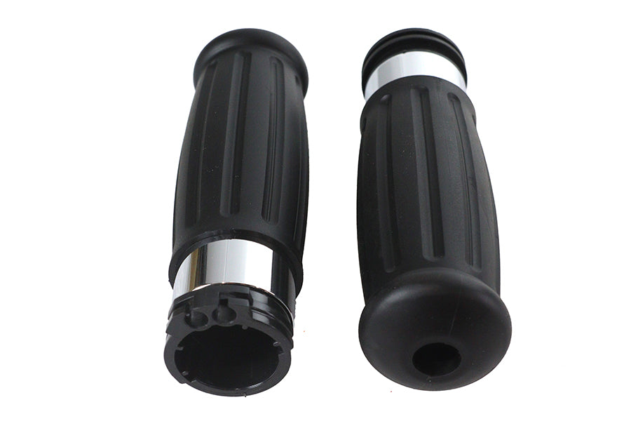 28-0148 - Black Grip Set 1909 Style by V-Twin