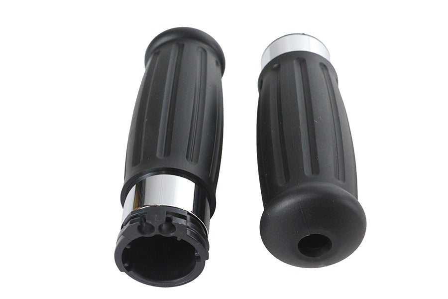 28-0149 - Black Grip Set 1909 Style by V-Twin