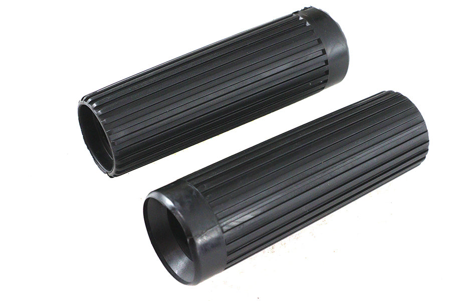 28-0156 - Replica Rib Style Grip Set Black by V-Twin