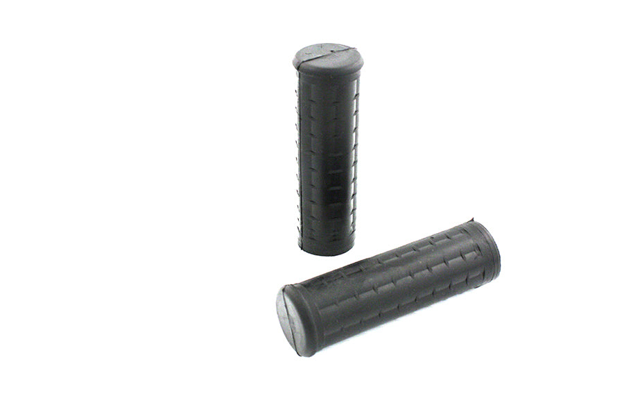 28-0159 - Replica Black Waffle Grips without Plug Hole by Wyatt Gatling