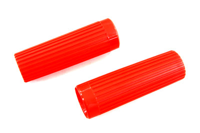 28-0184 - Red Grip Set Original Rib Style by V-Twin