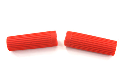 28-0184 - Red Grip Set Original Rib Style by V-Twin