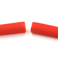 28-0184 - Red Grip Set Original Rib Style by V-Twin