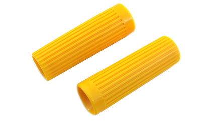 28-0186 - Yellow Grip Set Original Rib Style by V-Twin