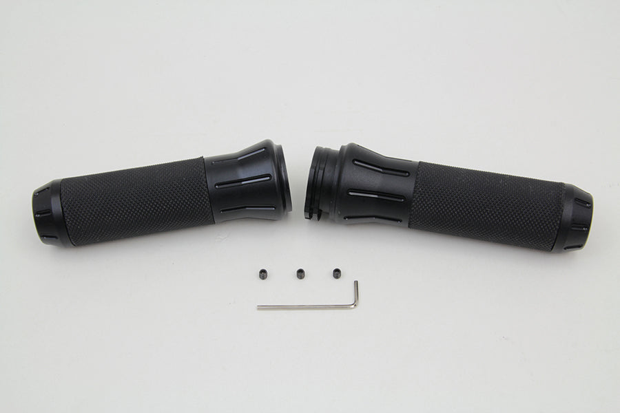 28-0248 - Black Grip Set with Black End Caps by Wyatt Gatling