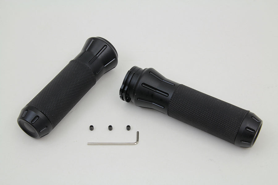 28-0248 - Black Grip Set with Black End Caps by Wyatt Gatling
