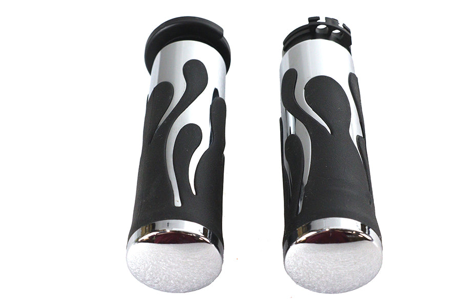 28-0451 - Hot Rod Flame Style Grip Set by V-Twin