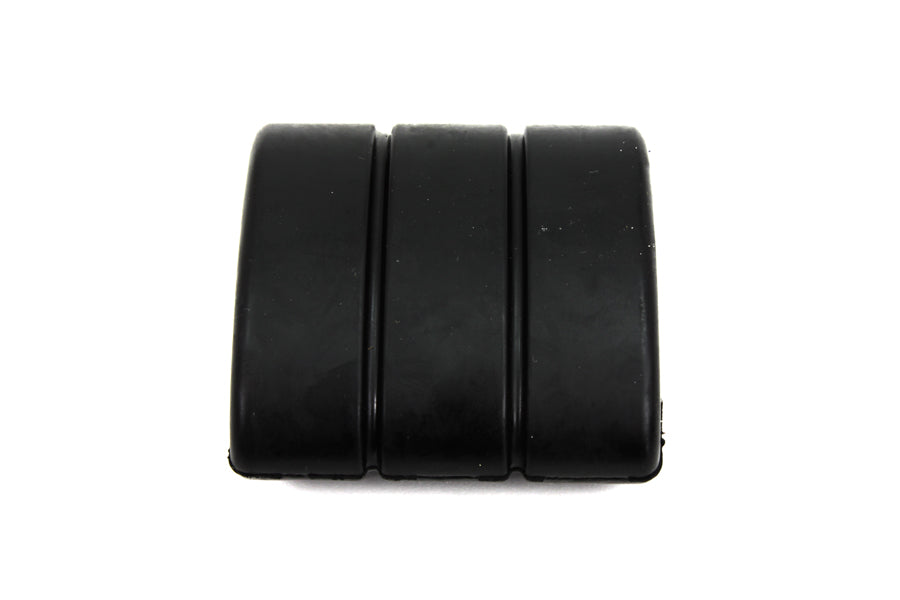 28-0457 - Black Rubber Brake Pedal Pad With FLH Logo by V-Twin