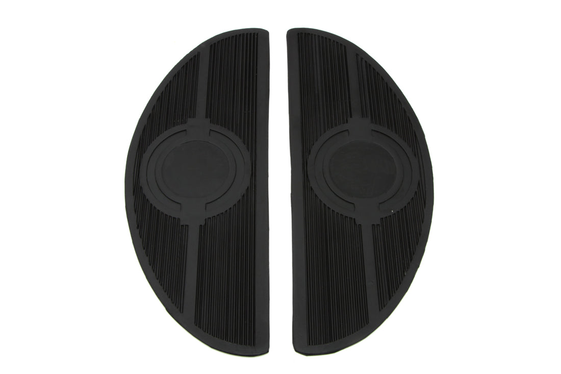 28-0459 - Half Moon Footboard Mat with Bullseye Design by V-Twin