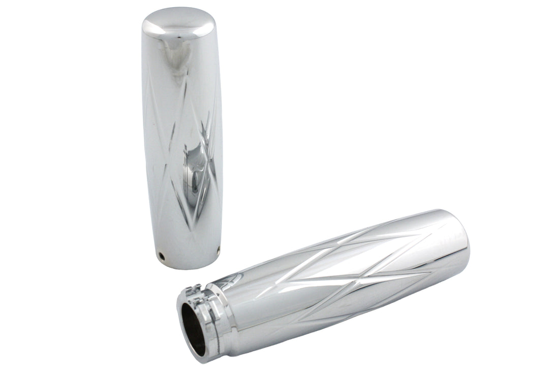 28-0580 - Billet Diamond Style Grip Set by V-Twin