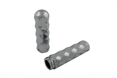 28-0586 - Billet Faceted Style Grip Set by V-Twin