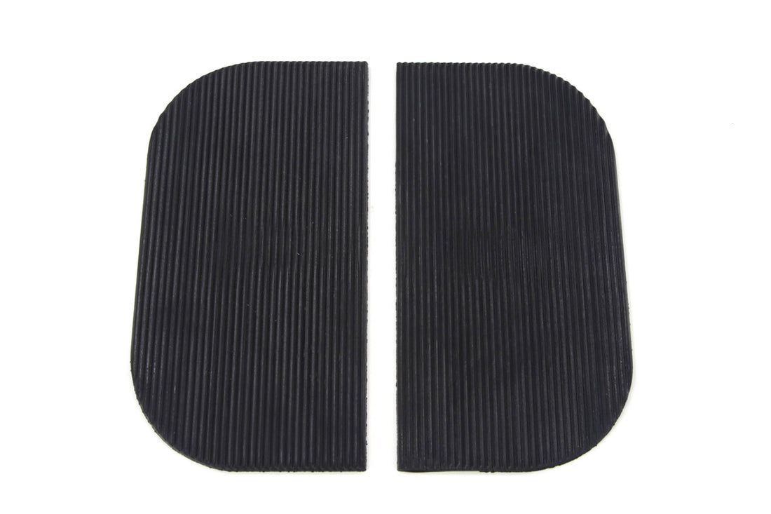 28-0613 - Mini Footboard Mat Set Black Rubber by V-Twin