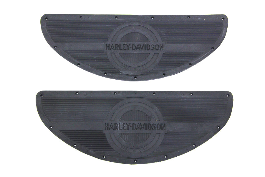28-0858 - Black Rubber Footboard Mat Set by V-Twin