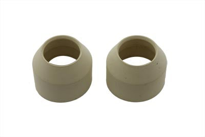 28-0905 - 35mm Rubber Fork Boots White by V-Twin